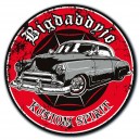 Sticker Bigdaddyjo Kustom spirit red circle chevy scalope used BIG40