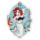 Stickers fluff molly mermaid pinup sirene ancre poisson JA624