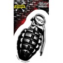 Sticker shrapnel grenade bomb army military vintage JA573