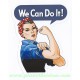 Sticker rosie la riveteuse we can do it oldschool vintage old Pinup 43