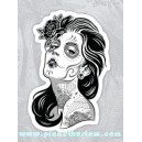 Sticker girl of dead sexy lady dia de los muertos 22