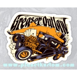 Sticker hot rod cards pin up greaser outlaw colors d.Vicente 40