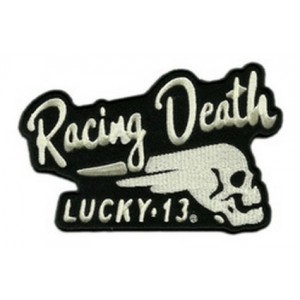 Patch Lucky 13 thirteen skull racing death tete de mort