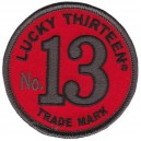 Patch Lucky 13 thirteen trade mark numéro 13 red rouge