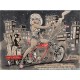 sticker sexy kustom bike girl radio flyer lowrider pinup cartoon 4