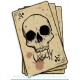 sticker unlucky ace of spade skull card carte as de pique tete de mort skull 25