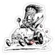 Sticker head hunter skull hot rod tiki surf zombie 11