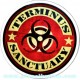 Sticker terminus sanctuary zone quarantaine danger produits chimiques zombie 13