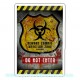 Sticker beware zombie infection zone do not enter danger zombie 15