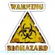 Sticker warning biohazard zombies zone danger zombie 16