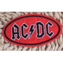 Patch ecusson AC DC hard rock black on red