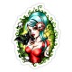 sticker pinup black lilly skull bat blue hair pin up cartoon 7