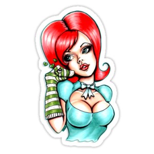 oldschool tattoo Sticker JA421