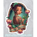 sticker bayou beauty tattoo girl frog flower cartoon old pin up 52