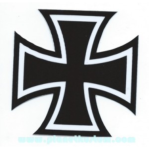 Sticker planet kustom croix de malt ou de guerre iron cross 2