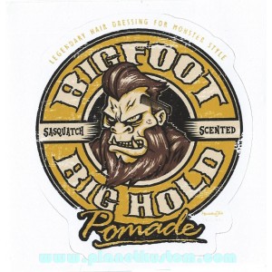 Sticker big foot pommade greaser hair beard moustache rockers 7