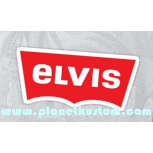 Sticker elvis parodie pub logo levis rock'n'roll rockers 9