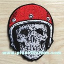 Patch ecusson skull biker helmet casque tete de mort motard