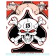Sticker skull & bones  lucky 13 spade pirate JA504
