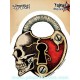 Sticker love strong skull tete de mort cadenas amour JA590