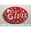 Patch ecusson thermocollant elvis logo stars red