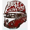Sticker planet kustom rust & kustom used vw split rats 16
