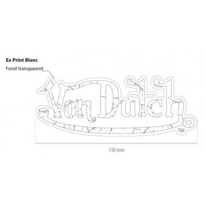 Sticker vondutch signature originale blanc white used von dutch 8