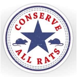 Sticker parodie converse rat conserve all rats 20