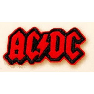 Patch ecusson AC DC hard rock red on black little