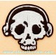 Patch ecusson skull crane sound music tete de mort