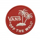 Patch ecusson vans themocollant off the wall surf palmiers red