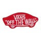 Patch ecusson vans themocollant off the wall skate skateboard red