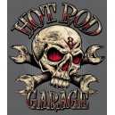 Sticker hot rod garage skull bones tools v8 tete de mort skull 37