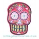 Patch ecusson skull dia de la muerte day of dead rouge coeur