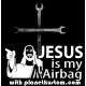 Sticker jesus is my airbag with planet kustom tools rats grand