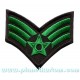 Patch ecusson thermocollant army sergent chef green