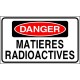 Sticker danger matieres radioactives nucléaire zone zombie 25