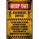 Sticker keep out zombies zone infected area danger zombie 26