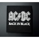 Patch ecusson AC DC hard rock black in black