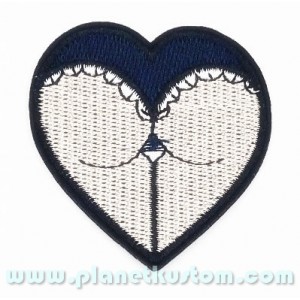 Patch ecusson thermocollant heart ass fesse coeur culotte