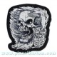 Patch ecusson skull gun flame biker tete de mort