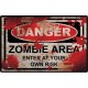 Sticker panneau used danger zombie area rats rusted zombie 28