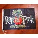 Drapeau Rat Fink flag nylon 60 x 90 cm fond noir