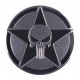 Sticker autocollant skull the punisher black army star badge 3d métal 17