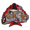 patch ecusson grande taille rat rod cartoon dos hot rod