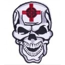 Patch ecusson skull army cible croix cross tete de mort crane