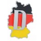 Sticker autocollant badge chrome 3D métal carte de l'allemagne D 19