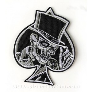 Patch ecusson skull Spide pique chapeau gentleman oldschool