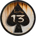 Sticker lucky 13 spide rusty pique rouille used rats