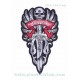 Patch ecusson skull biker chopper wings ailes epee moyen